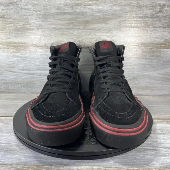 Vans Men’s Sk8-Hi Flame Black Suede High Top Sneakers Size 10 - Picture 2 of 8